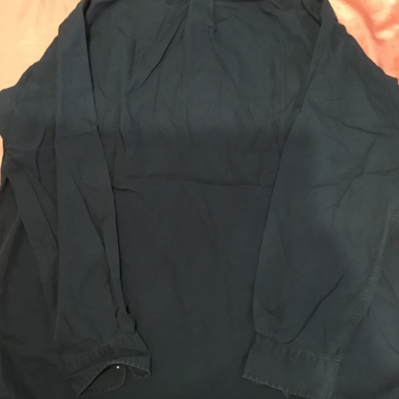 Vintage Ralph Lauren Blue Casual Button Up Shirt Large Polo Ralph Lauren Plain - Picture 4 of 4